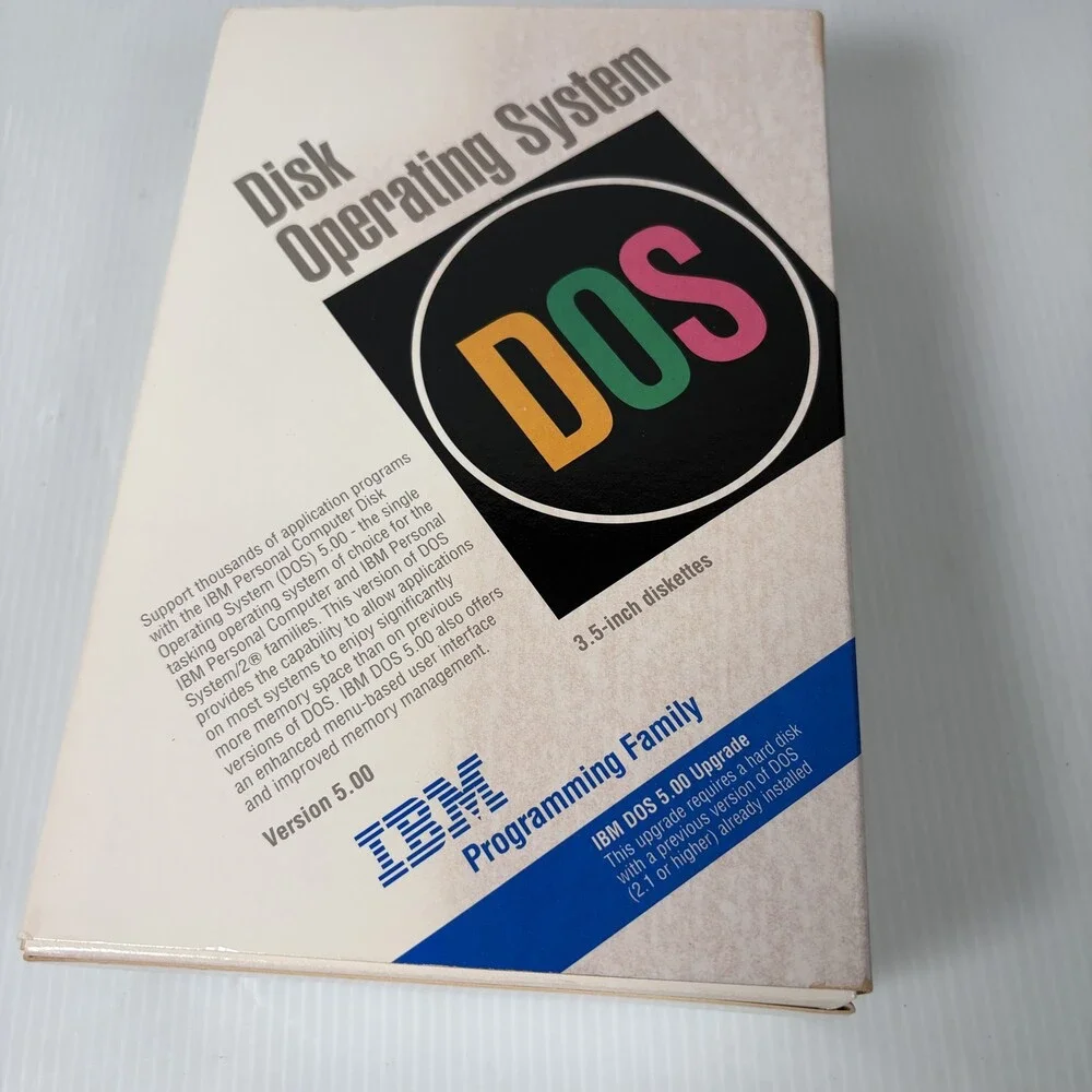 Vintage IBM DOS 5.0 Upgrade Kit Disk Operating System Software 3.5